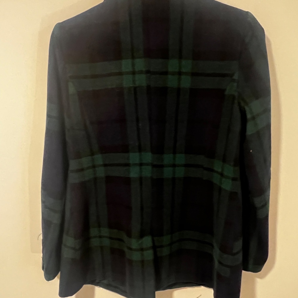 Double-breasted plaid blazer